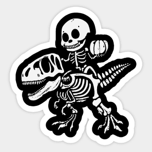 Skeleton & T-Rex Sticker